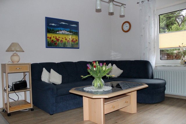 Wohnzimmer der großen Ferienwohnung